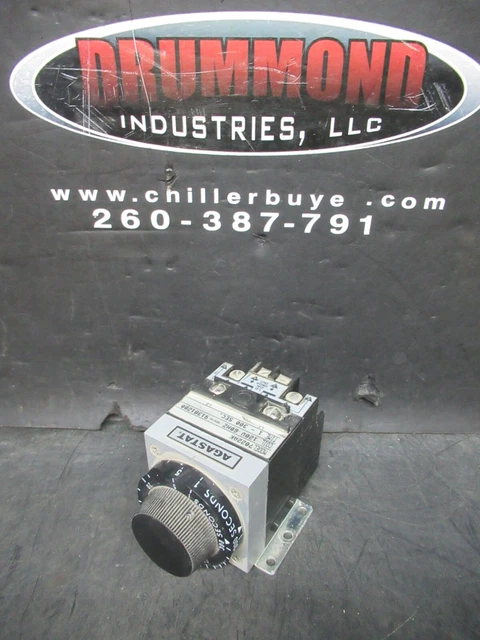Agastat Time Delay Relay 1-300 Seconds 7022Ak 120 Vac Voil 600 Vac 10 Amp