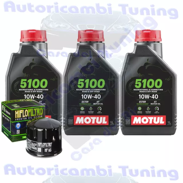 Oil Replacemenet Kit Motul 5100 10W40 + Filter For BMW F800 st Touring 2012