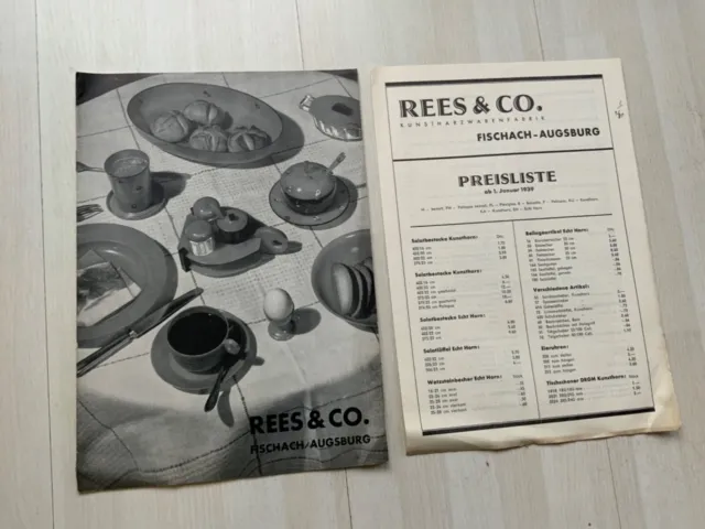 Rees & Co. Augsburg - antiker Katalog/ Broschüre - Haushaltwaren u. A.