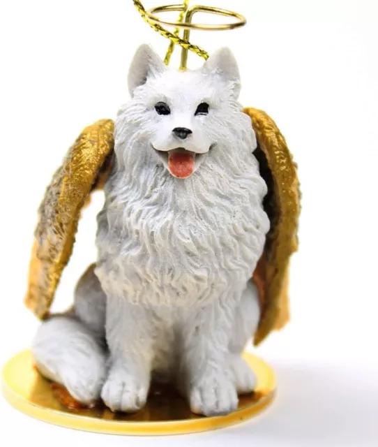 Samoyed Dog ANGEL Tiny One Ornament Figurine Statue