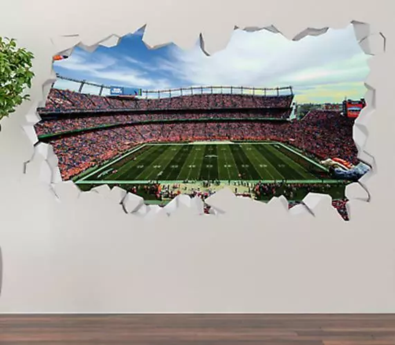 Denver Broncos Authority Field Custom Wall Decals 3D Wall Stickers Art OP231