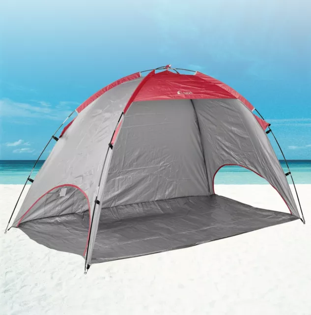 Portable Red Tent Beach Shelter Sun Wind Screen Outdoor Shade UV Protection Camp