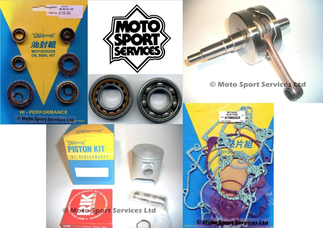 Kit Reconstruction Moteur Mitaka Pour Yamaha YZ125 2005-2017 - Inclus Vilebrequin - Neuf