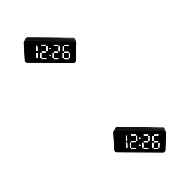 1/2/3 LED DIGITAL Alarm Clock Temperature Gauge Desktop Clocks Watch