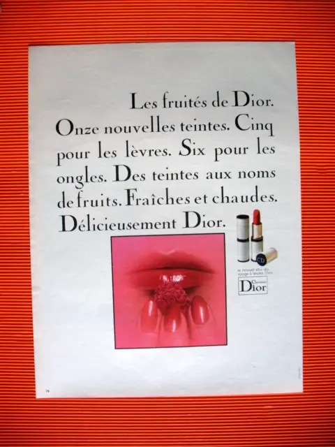 Publicite De Presse Dior Rouge A Levres Onze Nouvelles Teintes Ad 1970