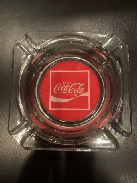 Vintage Coca Cola Glass  Ashtray. NOS