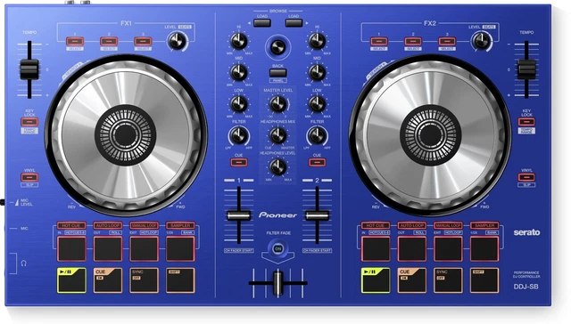 Pioneer DJ DDJ-SB-L Blue Limited Color 2-Channel DJ Controller DDJ-SB With Box Pioneer DJ DDJ-SB-L Blue Limited Color 2-Channel DJ Controller DDJ-SB With Box
