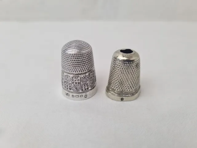 SOLID SILVER THIMBLE Marked JF