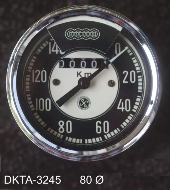 DKW, Auto-Union, SB + NZ   500 Tachometer,  Ø 80mm, NEU,  140km/h, Oldtimer