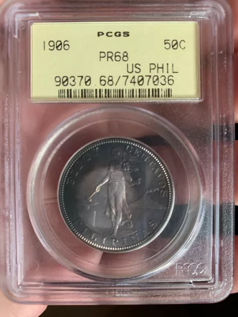 Us Philippines 50 Centavos Proof 1906 Pcgs Pr 68 Top Pop