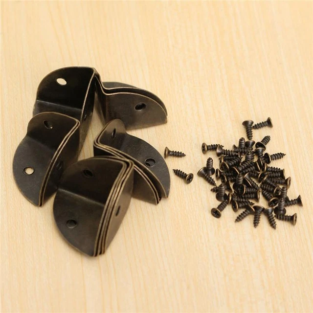 Coin Guards Coin Protecteur 24pcs Haute Qualité Fer Neuf Rétro Bois Boîtier