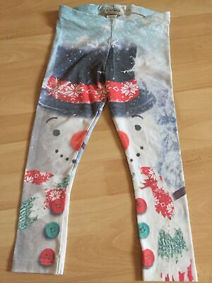 Next Girls Snowman Leggings Size 4 Years Worn Once!