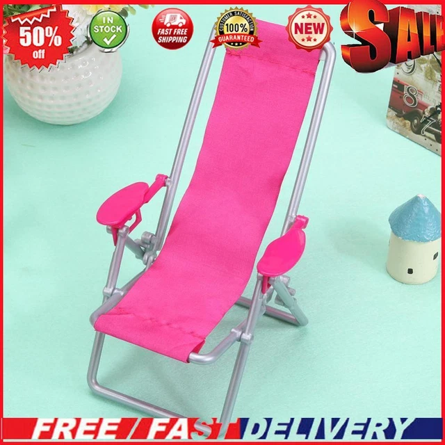 Plastic Beach Chair Safe Mini CSimulation Leisure Chair Non-Toxic for Doll House