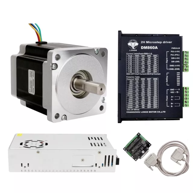 EU Free ship 1Axis Nema 34 Stepper Motor 965 oz.in 5.6A&Stepper Driver CNC Kits