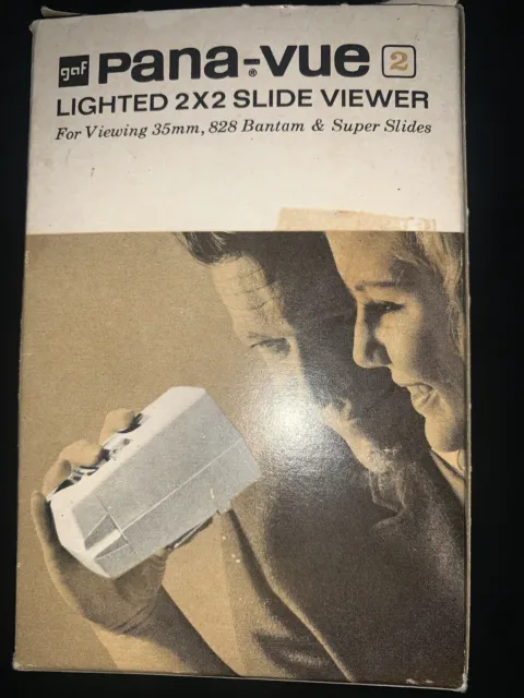 Sawyer Pana-vue 2 Lighted 2 x 2 Slide Viewer - 35mm - 828 Bantam - Super Slides
