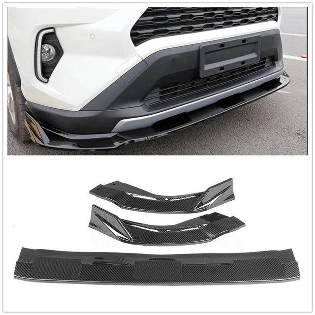 3 pz kit paraurti anteriore look carbonio splitter spoiler per 2019-2023 Toyota RAV4 UK