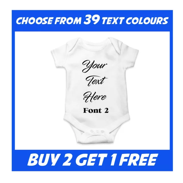 Personalised Baby Grow Vest Bodysuit Baby Shower Present Boy Christmas Girl Gift 2