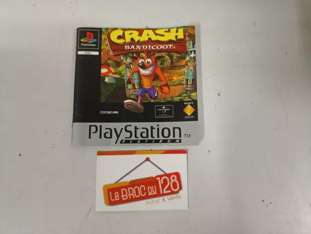 Notice - Crash bandicoot 1 - PS1 - playstation 1 - Platinum - propre
