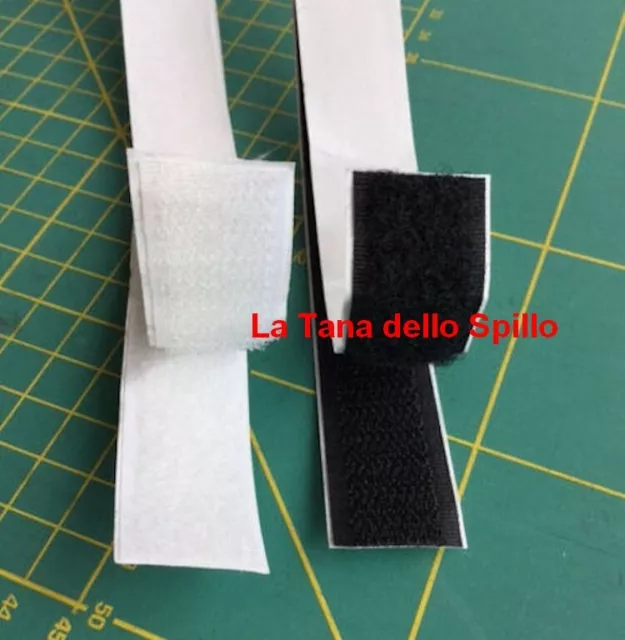 Nastro A Strappo Da Cucire 2 Cm Maschio+Femmina Bianco O Nero