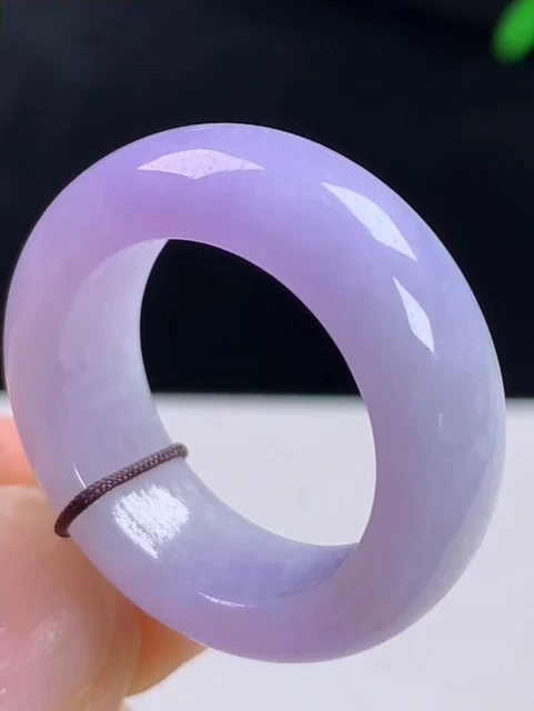 Emerald  Icy  Purple Grade A Jadeite Jade  Ring Size 8.5 T0529