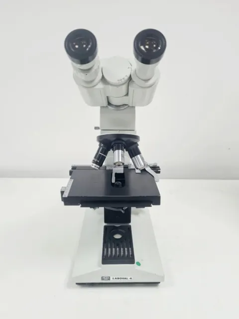Carl ZEISS Laboval 4 Microscope Avec 3 X Objectifs 40/0.65 160/0.17 Labo