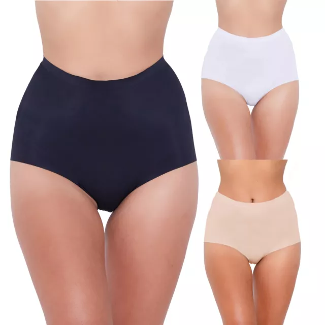 Ladies Bikini Briefs 5 Pack No Vpl No Panty Lines Underwear Stretch Size  8-18
