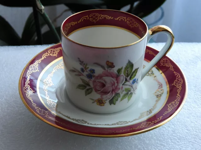 ancienne tasse LITRON et sous tasse en porcelaine de Limoges café expresso moka