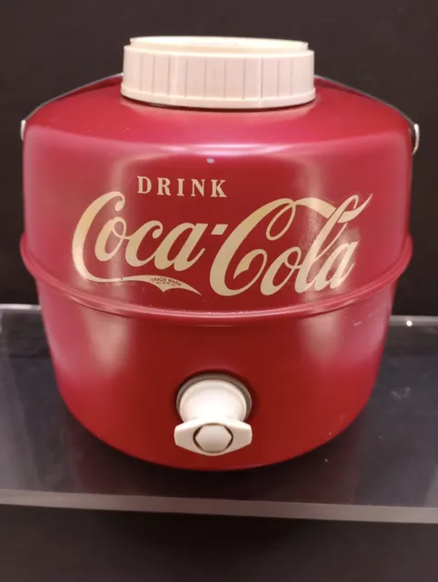 Rare Vintage Red Coca-Cola  Therma-Jug  Gallon  Water Jug Dispenser Cooler