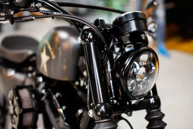 LED SCHEINWERFER 5,75" mit Standlicht und CE geprüft  Sportster DYNA Softail