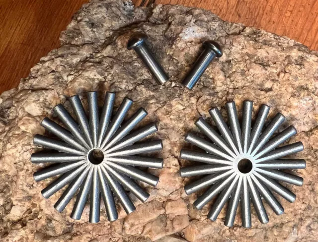 NICE NEW 1 3/4" 21-Point COWBOY VAQUERO Fancy SPUR ROWELS & Pins