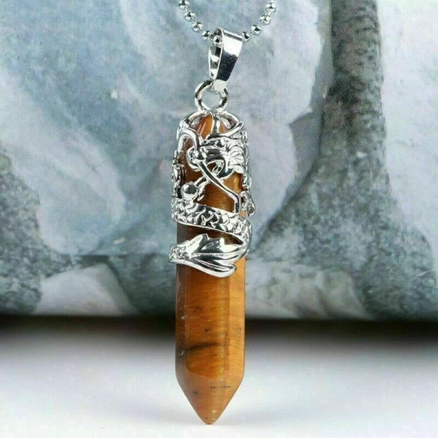 Hexagonal Natural Quartz Crystal Chakra Healing Point Pendant Necklace Jewelry