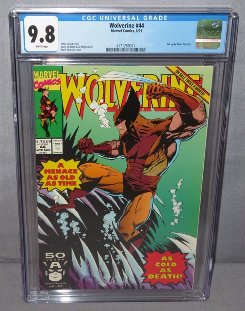 WOLVERINE #44 (Marc Silvestri Cover) CGC 9.8 NM/MT White Page Marvel Comics 1991