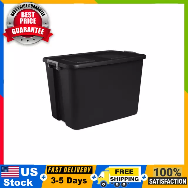 NEW 32-Gallon Stackable Plastic Storage Containers Box Tote Bin Lid Organizer