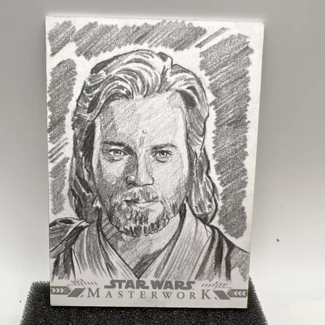 2022 Topps Star Wars Masterwork Obi-wan Kenobi Sketch Card By Krishna Sharma 1/1