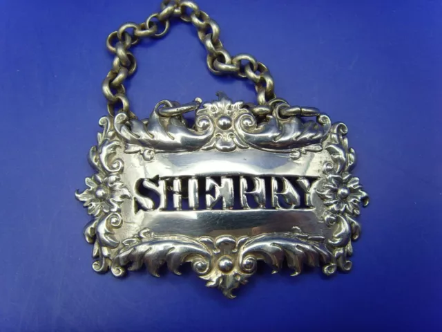 George IV Solid Silver SHERRY Decanter Wine Label Mary Ann & Charles Reilly 1826