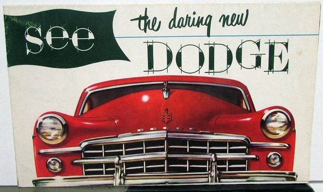 1949 Dodge Dealer Color Sales Brochure Folder Large Full Line Nice Rare