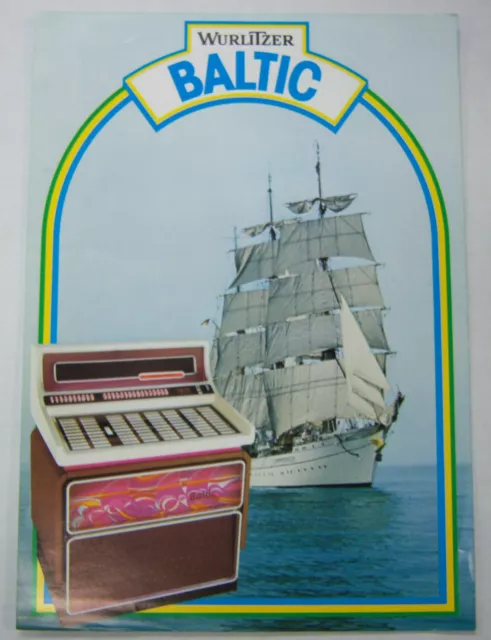 Vintage 1970s Jukebox Advertising Brochure Baltic By Wurlitzer 052412R