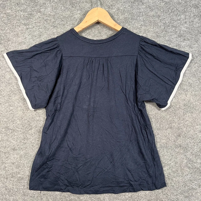 T-shirt CHLOE Top età 12 anni blu navy maniche corte stampa logo cotone 9