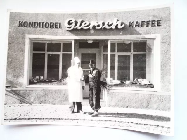 Foto AK Ostritz Café Giersch Bäckerei Schornsteinfeger 1970 Zittau Görlitz