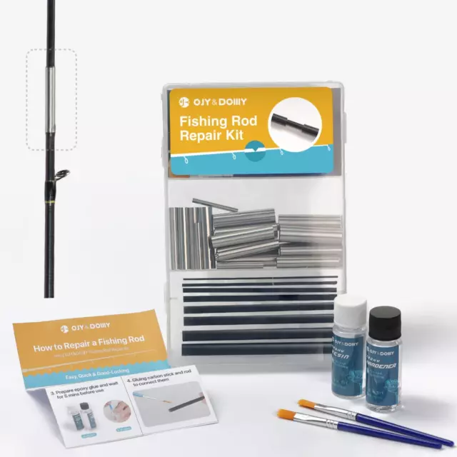 Fishing Rod Repair Kit Complete, Easy&Quick Approach to Repair Broken Fishing Po