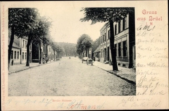 Ak Brüel in Mecklenburg, Breite Straße - 3056472