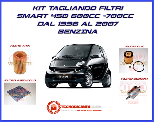 Kit Tagliando Smart 450/600/700/800cc – Filtro Aria, Olio, Abitacolo + 3 Litri Olio Mobil 0W40