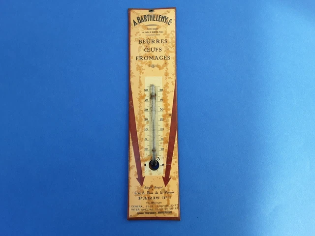 Thermomètre Métal Glacoide Pub Audiovisuel - 16,5 Cm - Tôle Vintage