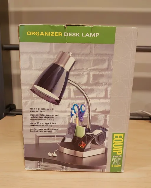 Organizer Desk Lamp - Steel Grey - Elevate Your Space with Smart Storage