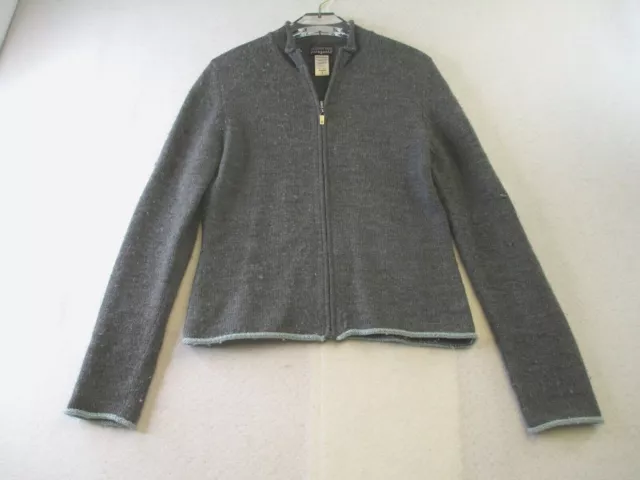 Patagonia Alpaca Wool sweater crop full zip gray sz small comfy pilled