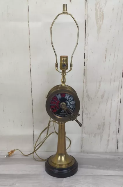 Vintage Chadburns Liverpool & London Brass Double Face Ships Telegraph Lamp
