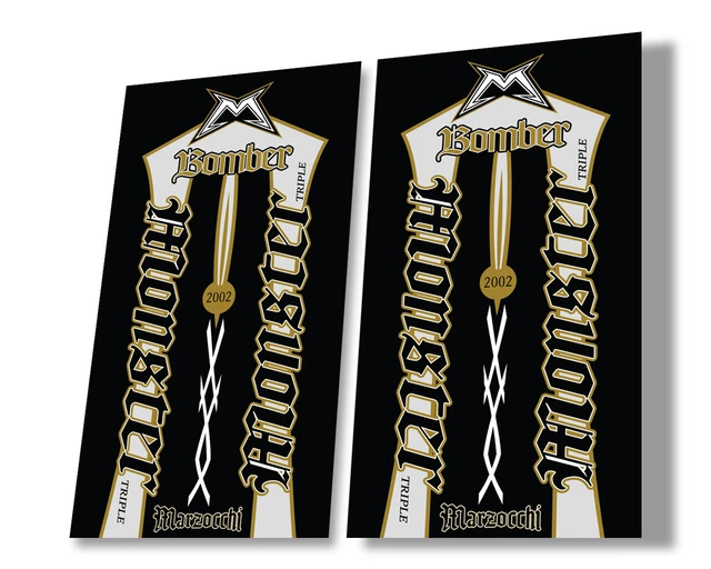 Autocollants Fourche Marzocchi Bomber 888 (2010-11) – Marque STAR SAM, Fabriqué En Espagne