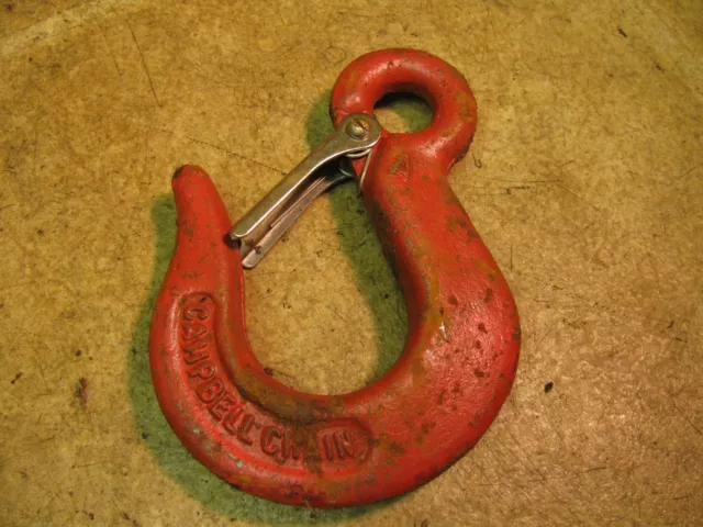 Campbell Chain Eye Sling Safety Hook w/ Latch 3/8" 10mm Hoist Crane
