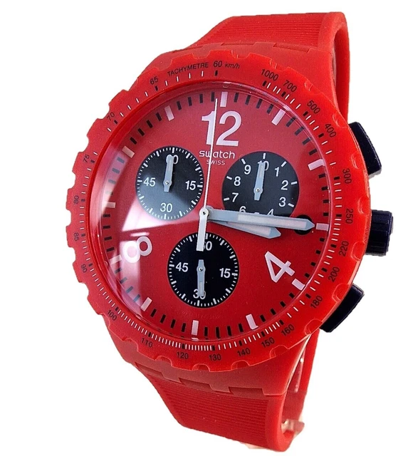 OROLOGIO SWATCH UOMO Chono PRIMARILY RED SUSR407 cronografo ...