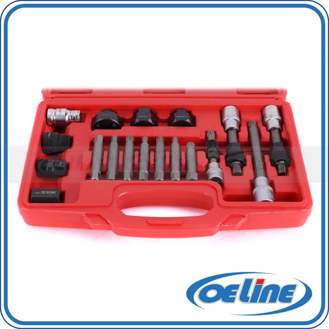 18* ALTERNATOR PULLEY Decoupler Socket Set Pulley Removal Tool Kit 42.